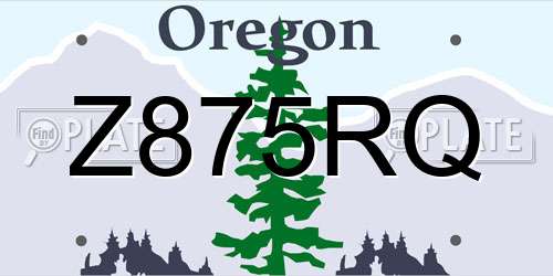 Z875RQ Oregon License Plate
