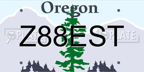 Z88EST Oregon License Plate