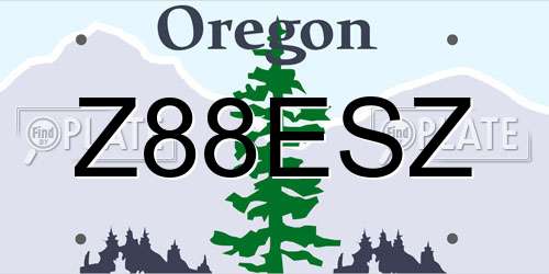 Z88ESZ Oregon License Plate