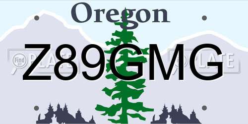 Z89GMG Oregon License Plate