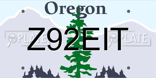 Z92EIT Oregon License Plate
