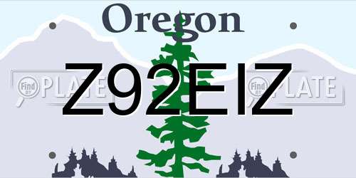 Z92EIZ Oregon License Plate