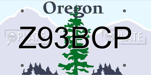 Z93BCP Oregon License Plate