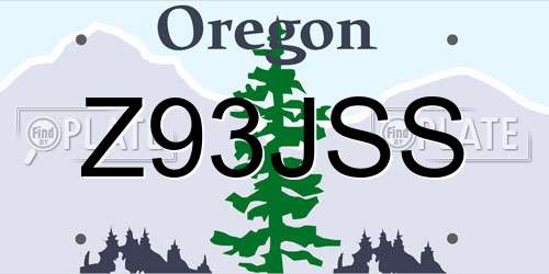Z93JSS Oregon License Plate
