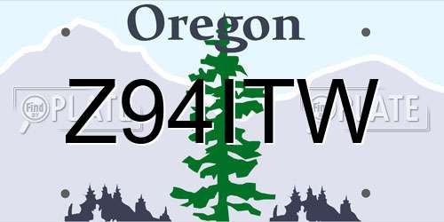 Z94ITW Oregon License Plate