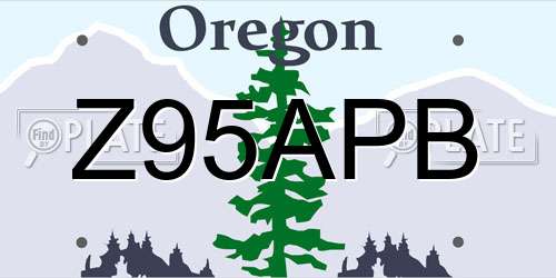 Z95APB Oregon License Plate