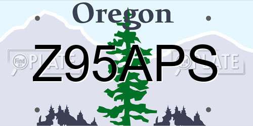 Z95APS Oregon License Plate