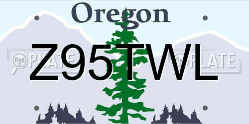Z95TWL Oregon License Plate