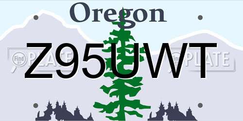 Z95UWT Oregon License Plate
