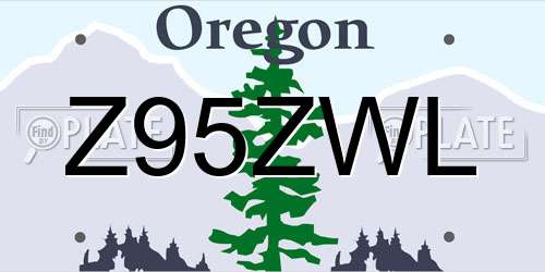 Z95ZWL Oregon License Plate