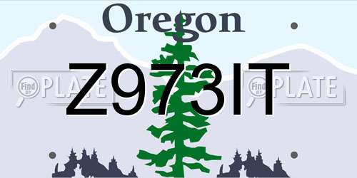 Z973IT Oregon License Plate