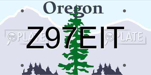 Z97EIT Oregon License Plate