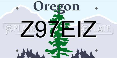 Z97EIZ Oregon License Plate