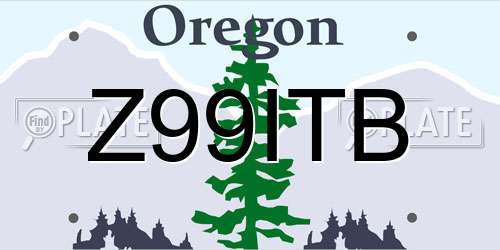 Z99ITB Oregon License Plate
