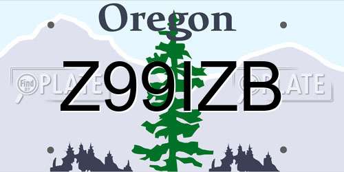 Z99IZB Oregon License Plate