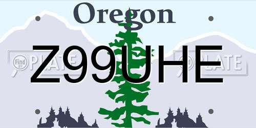 Z99UHE Oregon License Plate