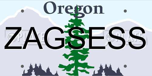 ZAGSESS Oregon License Plate
