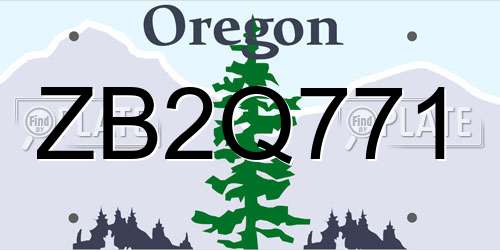 ZB2Q771 Oregon License Plate
