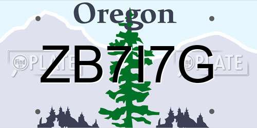 ZB7I7G Oregon License Plate