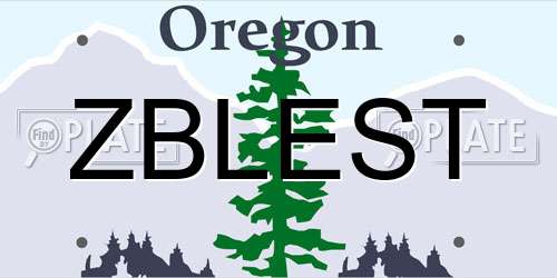 ZBLEST Oregon License Plate