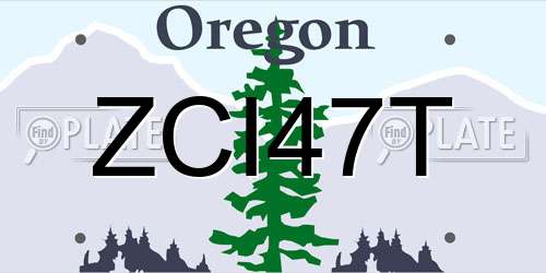 ZCI47T Oregon License Plate