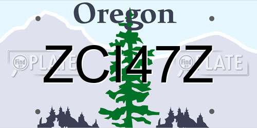 ZCI47Z Oregon License Plate
