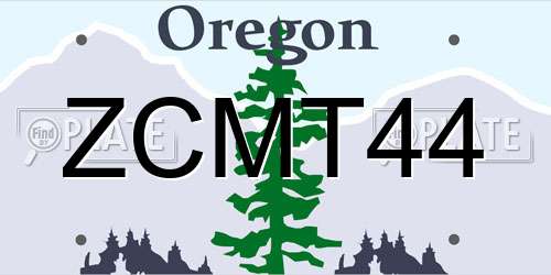 ZCMT44 Oregon License Plate