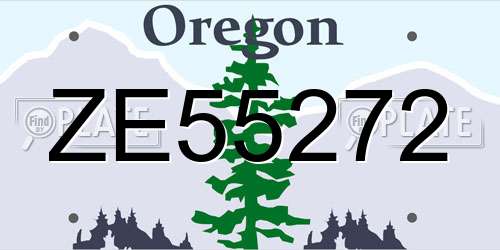 ZE55272 Oregon License Plate