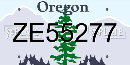 ZE55277 Oregon License Plate