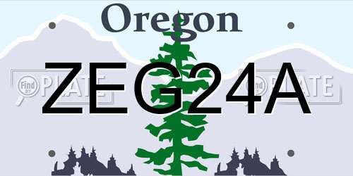 ZEG24A Oregon License Plate