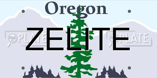 ZELITE Oregon License Plate
