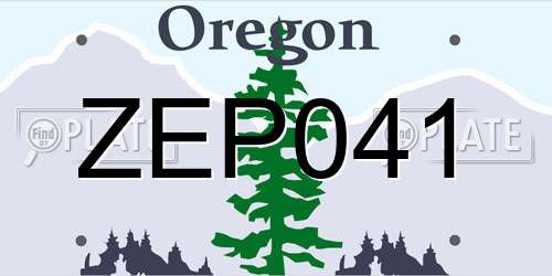 ZEP041 Oregon License Plate