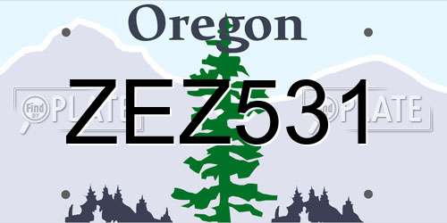 ZEZ531 Oregon License Plate