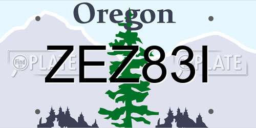 ZEZ83I Oregon License Plate