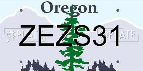 ZEZS31 Oregon License Plate