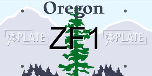 ZF1 Oregon License Plate