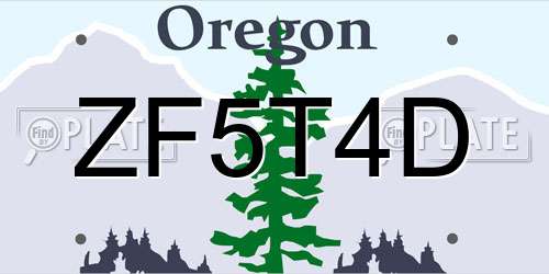 ZF5T4D Oregon License Plate