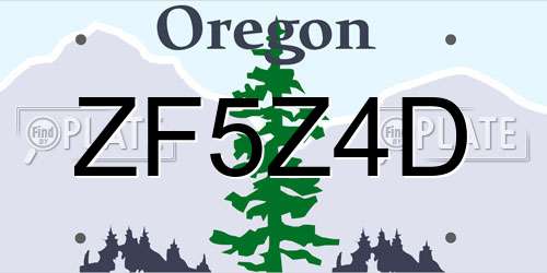 ZF5Z4D Oregon License Plate
