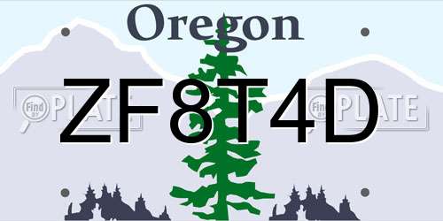 ZF8T4D Oregon License Plate