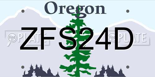 ZFS24D Oregon License Plate