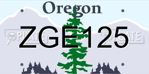 ZGE125 Oregon License Plate