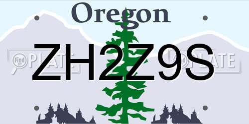 ZH2Z9S Oregon License Plate