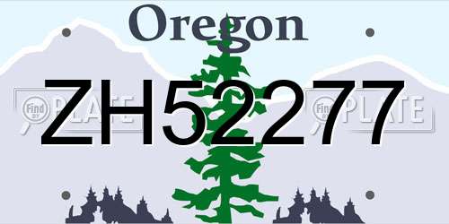 ZH52277 Oregon License Plate