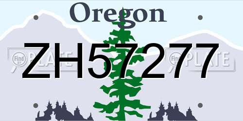 ZH57277 Oregon License Plate
