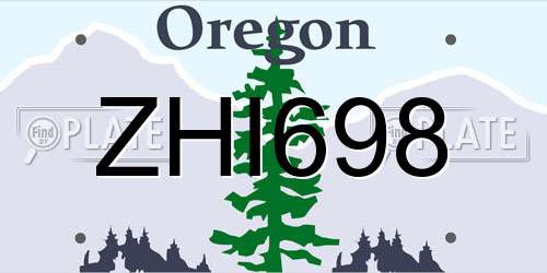 ZHI698 Oregon License Plate
