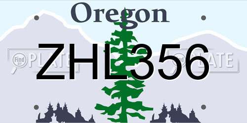 ZHL356 Oregon License Plate