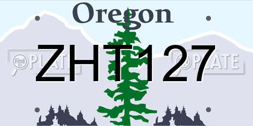 ZHT127 Oregon License Plate