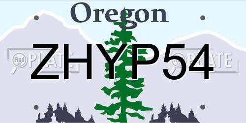 ZHYP54 Oregon License Plate