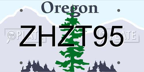ZHZT95 Oregon License Plate