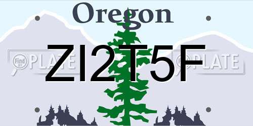 ZI2T5F Oregon License Plate